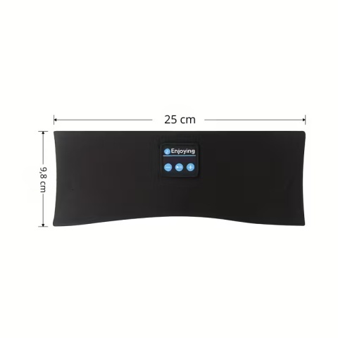 Lunelii Move - Sportowa Opaska Bluetooth 3w1 – Maska na Oczy + Słuchawki | USB | Do Biegania i Snu